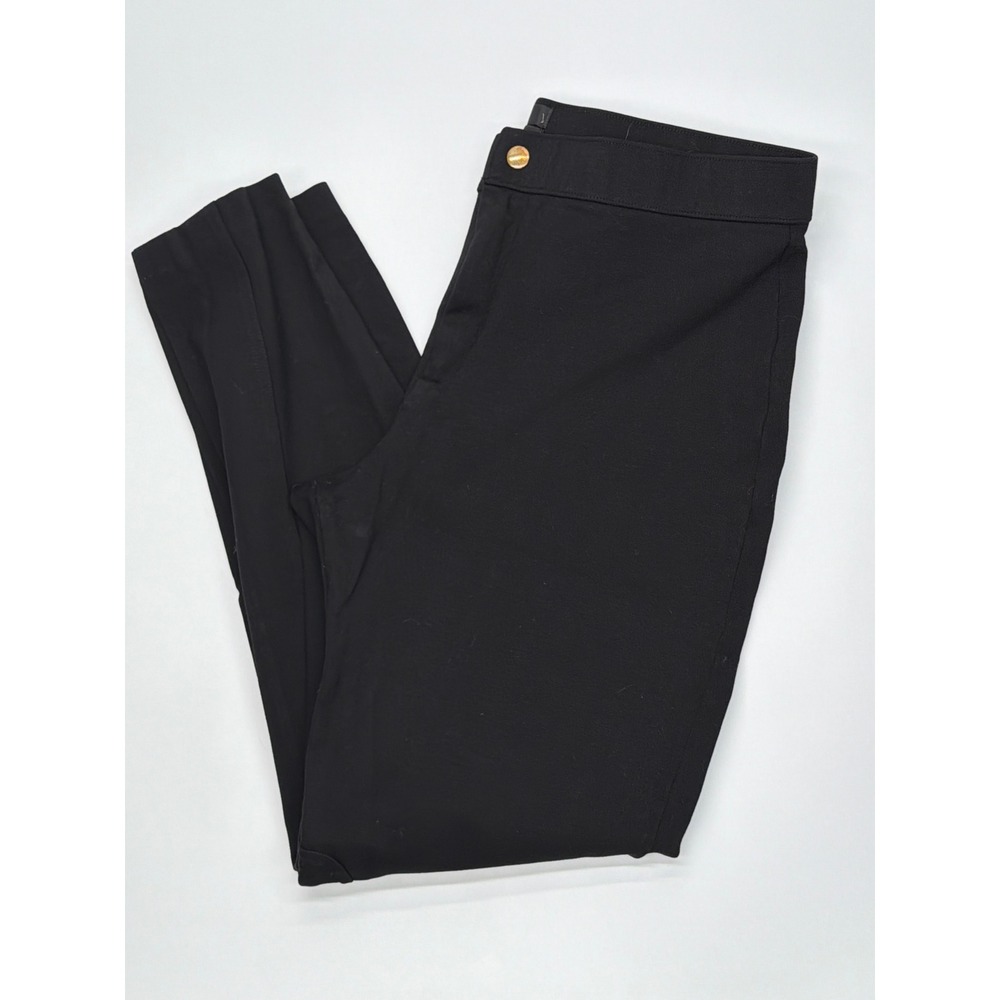 J.Crew Pixie Pants Black Equestrian Skinny Leggings Side Zip 12R Heavy Knit - Picture 11 of 11